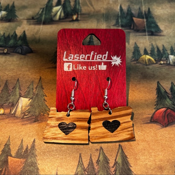 Laserfied Jewelry - Oregon♥️ Zebra Wood Earrings